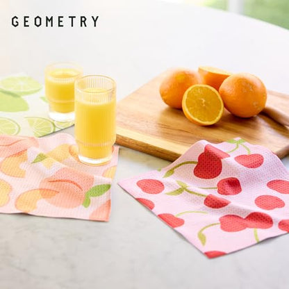 GEOMETRY Kitchen Dish Cloths - Spring & Summer Collection - Premium Dishcloths with Geoweave - Absorbent & Fast Drying Kitchen Towels - Sweet Spring, 10" x 10" - 3-Pieces - color: Sweet Spring, size: 10" x 10" (3 Pack)