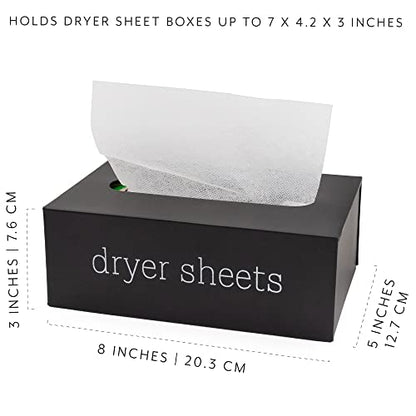 AuldHome Design Farmhouse Dryer Sheet Dispenser (Black); Countertop Enamelware Fabric Softener Sheet Holder for Laundry Room - color: Black