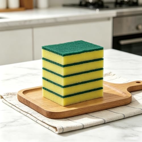 AIDEA Sponges Kitchen, 24 PK Heavy Duty Dish Sponges Kitchen, Scrub Sponges - size: 24 Count, style: Yellow-Rectangle Shape