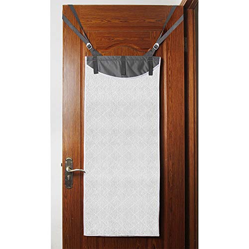 Over Door Steamer Pad for Handheld Steamer, Hanging Ironing Mat for Clothes - color: White