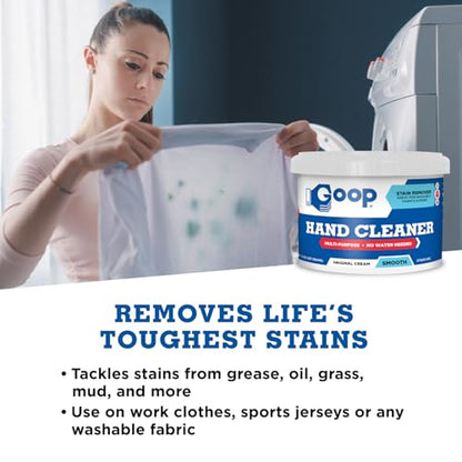 GOOP Original Multi-Purpose Waterless Hand Cleaner and Stain Remover - 14 oz Can (Pack of 2) - size: 14 Ounce (Pack of 2)