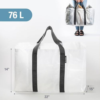 CleverMade Storage Basket - 76L - Transparent (2PK) - color: Transparent, size: 76l - 2 Pack