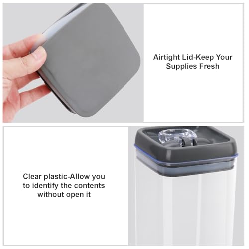 Dishwasher Pod Holder with Lid Laundry Pods Organizer 2.3L Large Capacity Airtight Food Storage Container, Clear Plastic Pantry Organization