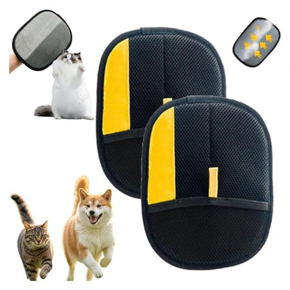 Pet Hair Removal Glove for Cats & Dogs, Electrostatic Gloves Pet Hair, Cat Grooming Gloves for Hairs Removal, for Couch, Clothes, Car, Carpet, Bed, Furniture (2Pcs)