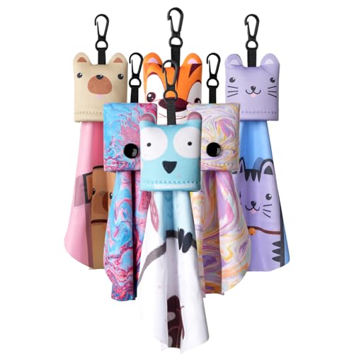 SEIBER Microfiber Glasses Cleaning Cloth,Eyeglass Clean Cloths (6 Pack) - color: Animal Multi-color‌