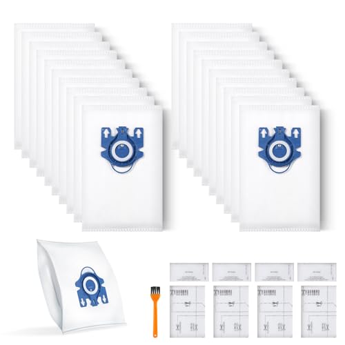 Rowhalf 20 Pack 3D Airclean Dust Bags for Miele GN C1 C2 C3 S2 S5 S8 Vacuum - size: 20 pack-GN