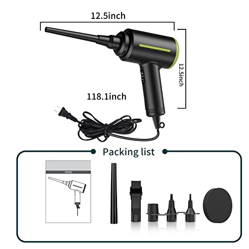 DOROBEEN Compressed Electric Air Blower, Handheld 500W 40000RPM Powerful Cored Air Duster for Computer Keyboard Electronics Cleaning