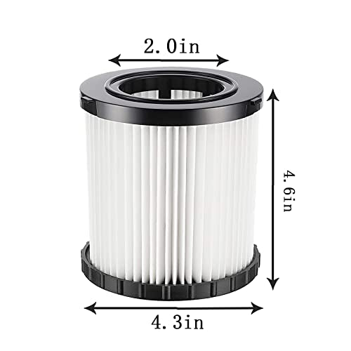 4 PCS DCV580H HEPA Filter for DEWALT DCV581H DCV5801H 20V Wet/Dry VAC - size: 4 Pcs DCV581H and 8 Pcs Foam Filter