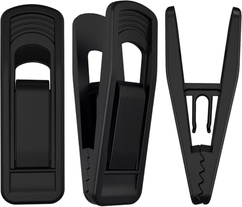TOFIIGREM Hanger Clips Perfect for Velvet Hangers (Black, 80 PCS), Strong Plastic Clips Pant Skirt Hanger Clips for Black Flocking Felt Hangers - color: Black, size: 80pc