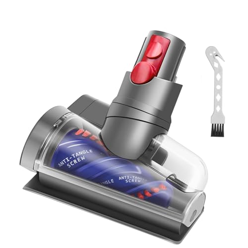 Mini Motorized Tool Brush Head Compatible with Dyson V12 Detect Slim/ V10 Digital Slim / SV18/ SV20 Vacuum Part, Anti-Tangle Attachment Replacement Head Suitable for Long Hair and Pet Hair