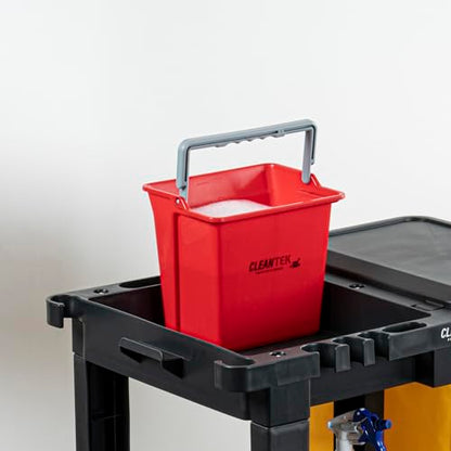 Restaurantware 6 qt Red Cleaning Bucket - color: Red, size: 6 Quarts