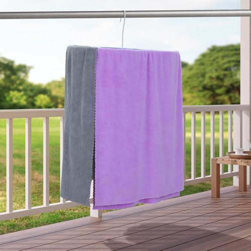 1 PCS Spiral Clothes Drying Rack, Space Saving Hanger for Sheets, Heavy Duty Iron Quilt Drying Rack with 360 Degree Swivel Hook, Laundry Room Storage Organizer for Blankets, Home Balcony