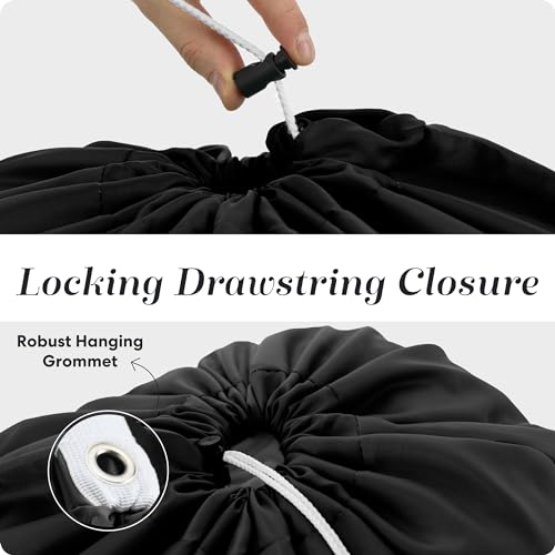 Handy Laundry Bag with Shoulder Strap 30"x40", Extra Large, Black - color: Black, size: 1-Pack
