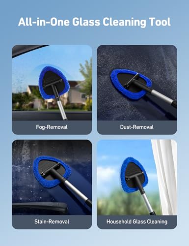 AstroAI 8pcs Windshield Cleaner Tool & Car Interior Detailing Kit - style: with 4 Detailing Brushes
