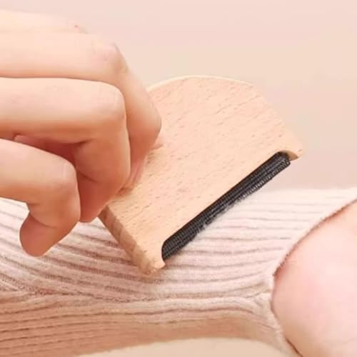 Beech Wood Lint Remover, Manual Cashmere Comb, Portable Sweater Comb, Fabric Shaver, Pill Remover, Lint Scraper, Wooden Clothes Scraper, Fuzz Remover for Cashmere Sweaters, Wool Coats Woolen Garments