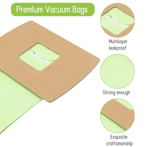 6pcs Type BB Compact Canister Bags Replacement for Oreck XL Canister Vacuum