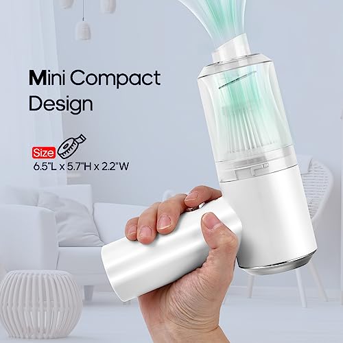 Auloea Mini Cordless Handheld Vacuum for Car, Keyboard, Laptop, Home, White - color: White