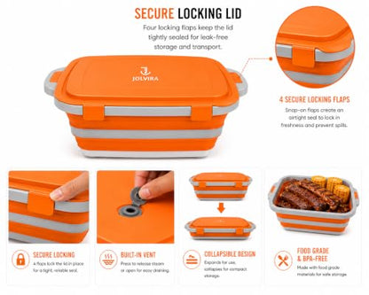 Collapsible BBQ Prep Tub with Lid & meat claws – 8L Multifunctional Food & Meat Prep Basin for Vegetables, Fruits, Washing, Storage and Outdoor Cooking