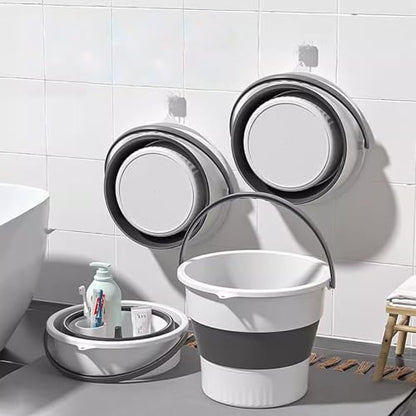 Collapsible Bucket 1.3 Gallon/5L Small Capacity Foldable Cleaning Buckets - color: Small White