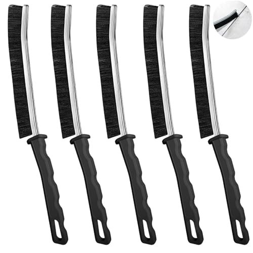 Crevice Cleaning Brush, Hard Bristle New Multifunctional Clean Tool, Bathroom Gap Scrub Brush Cleaner Tools for Home, Kitchen, Bathroom, Household, Window, Vehicle, Faucets, Toilet, Grout, Car, 5Pcs