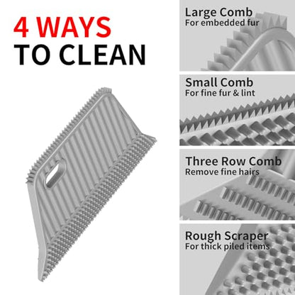 Pet Hair Remover, Dog Cat Carpet Rake, Lint Remover Shaver for Sofas 3-Pack - color: Sky Blue With Gray