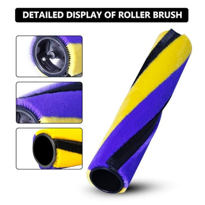 Yivy for Dyson V15/V15s Detect/Gen5/V12 Slim - Fluffy Roller Brush Soft Floor Brush, No.971634-01 - color: Yellow Blue