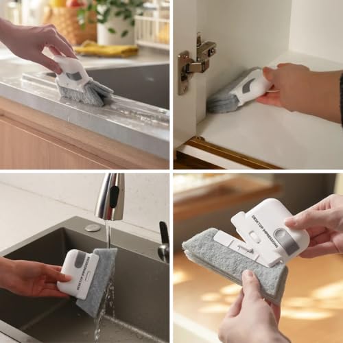 Window Track Cleaner, Gap Brush Groove Cleaner, Window Track Cleaning Tool, Gap Cleaning Brush Small Spaces, Sliding Door Track Cleaner, Window Brush, Shower Track Cleaning Brush, Window Cleaner Tool - color: Microfiber Style