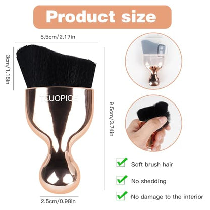 Car Detailing Brush for Interior Dusting and Air Vents,Gold - color: Rose Gold