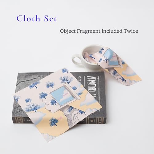 Artistic Microfiber Cleaning Cloth (2-Pack) – Cloud Wonderland Series 01: Suitcase (Cloud) - color: Cloud