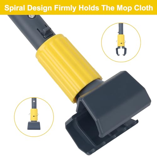 KeFanta Metal Mop Handle Commercial Heavy Duty,58" Industrial Mop Stick - color: Yellow