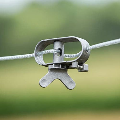 Lehman's Complete Clothesline Set, Stranded Metal Wire Clothes Line, Zinc Pulleys and Ratcheting Tightener with Mounting Instructions, 50 feet - size: 50 feet