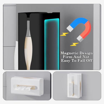 OLizee® Magnetic Dryer Sheet Holder Dryer Sheet Container Kitchen Tissue Box Dryer Sheet Dispenser Tissue Storage Holder for Metallic Surfaces Black