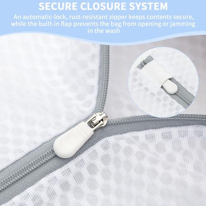 12PCS 12X16IN Laundry Bags Mesh Wash Bags for Strong Zipper - size: 12PCS-12X16IN