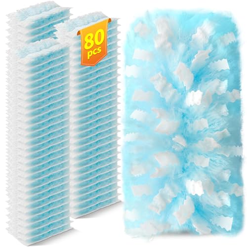 80 Count Duster Refills Compatible with Swiffer Duster, 180° Disposable Multi-Surface Microfiber Cleaning Dusters, Unscented - size: 80P