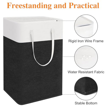 TasticTotes Laundry Basket 3-Pack, Laundry Hamper, 88L-Black - color: Black, size: 88L