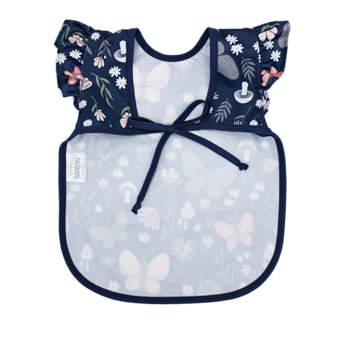 BapronBaby Flutter Baby Led Weaning Infant Feeding Bib Crafting Smock 6M-5T - color: Butterfly Garden, size: Baby/Toddler 6m-3T