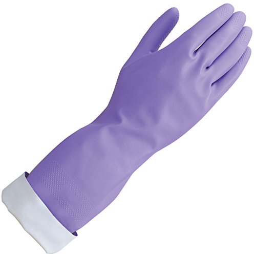 Mr. Clean, 243312 Loving Hands, Large Heat Resisting, Soft Cotton Flock Lining, Built in Freshness Protection, Non-Slip Diamond Grip Gloves, (L)
