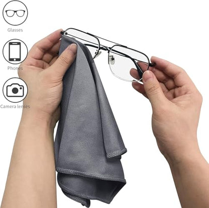 Microfiber Glass Cleaning Cloth, 16 Inch Lint Free Quickly Clean for Glasses, Window, Mirrors, Windshields and Stainless Steel (Pink, 1 Pack) - color: Grey