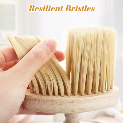 4pcs Wooden Window Groove Cleaning Brushs Soft Bristles Wood Handle Dust Brush Crevice Tool Brush for Keyboard Car Corners Gaps Home Removal Dust