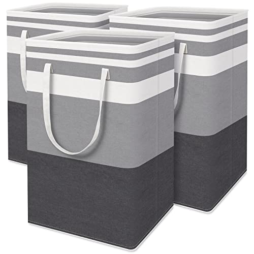 HomeHacks Laundry Basket Hamper, 3‑Pack 75L Collapsible Clothes Storage - size: 75L