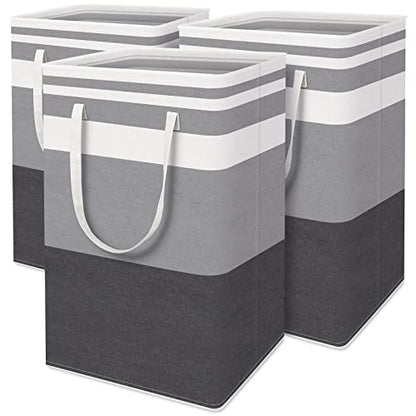 HomeHacks Laundry Basket Hamper, 3‑Pack 75L Collapsible Clothes Storage - size: 75L