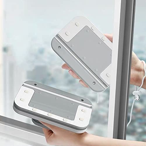 Ejoyous Cleaner Tool, Magnetic Window Cleaner, Large Handle Double Sided High Safety Sturdy Plastic Window Cleaning Tool for 3 to 10mm Glasses