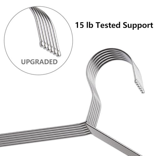 Stainless Steel Hangers, 40 Pack, 16.5 Inch, 15 lb Capacity - size: 40pack