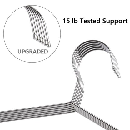 Stainless Steel Hangers, 40 Pack, 16.5 Inch, 15 lb Capacity - size: 40pack