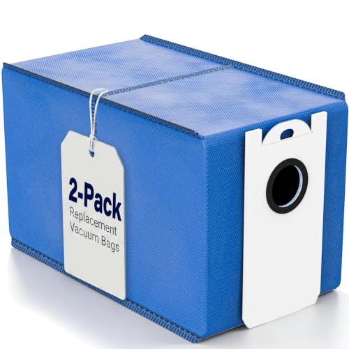 2-Pack Dust Vacuum Bags for Bobsweep Ultravision & Ultravision Pet Self-Emptying Robot Vacuum Cleaner Replacement Parts Accessories, 6L Large Capacity Disposable Dust Bags for Dustin - color: 2 Pack