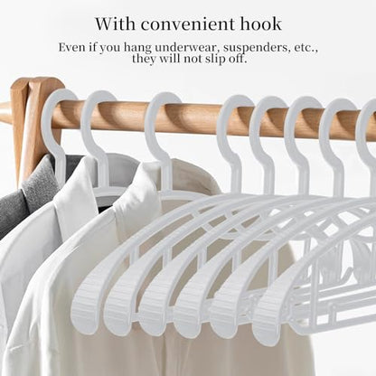Plastic Clothes Hanger, Extra Thick Plastic Wide Shoulder Adult Slip Resistant Standard Clothing Hanger Ideal for Everyday Use Grey 10 Pack 1.1inch Width - color: Grey 1.1inch Width