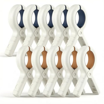 10 Pack Large Beach Towel Clips - 3.7 Inch Portable Chair Clamp for Summer - size: Large 3.7In×10Pcs