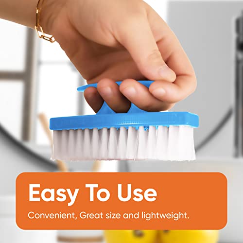 Superio Nail Brush Cleaner with Handle - Durable Brush Scrubber To Clean Toes, Fingernails, Hand Scrubber All Surface Cleaning, Blue Heavy Duty Scrub Brush Stiff Bristles, Easy To Hold - color: Blue, size: 1 Pack