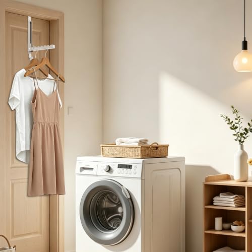 Over The Door Hanger & Drying Rack - color: Beige-2(M2)