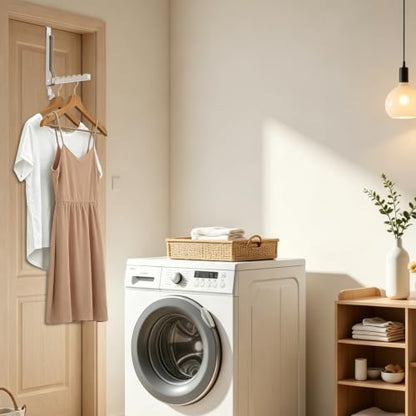Over The Door Hanger & Drying Rack - color: Beige-2(M2)